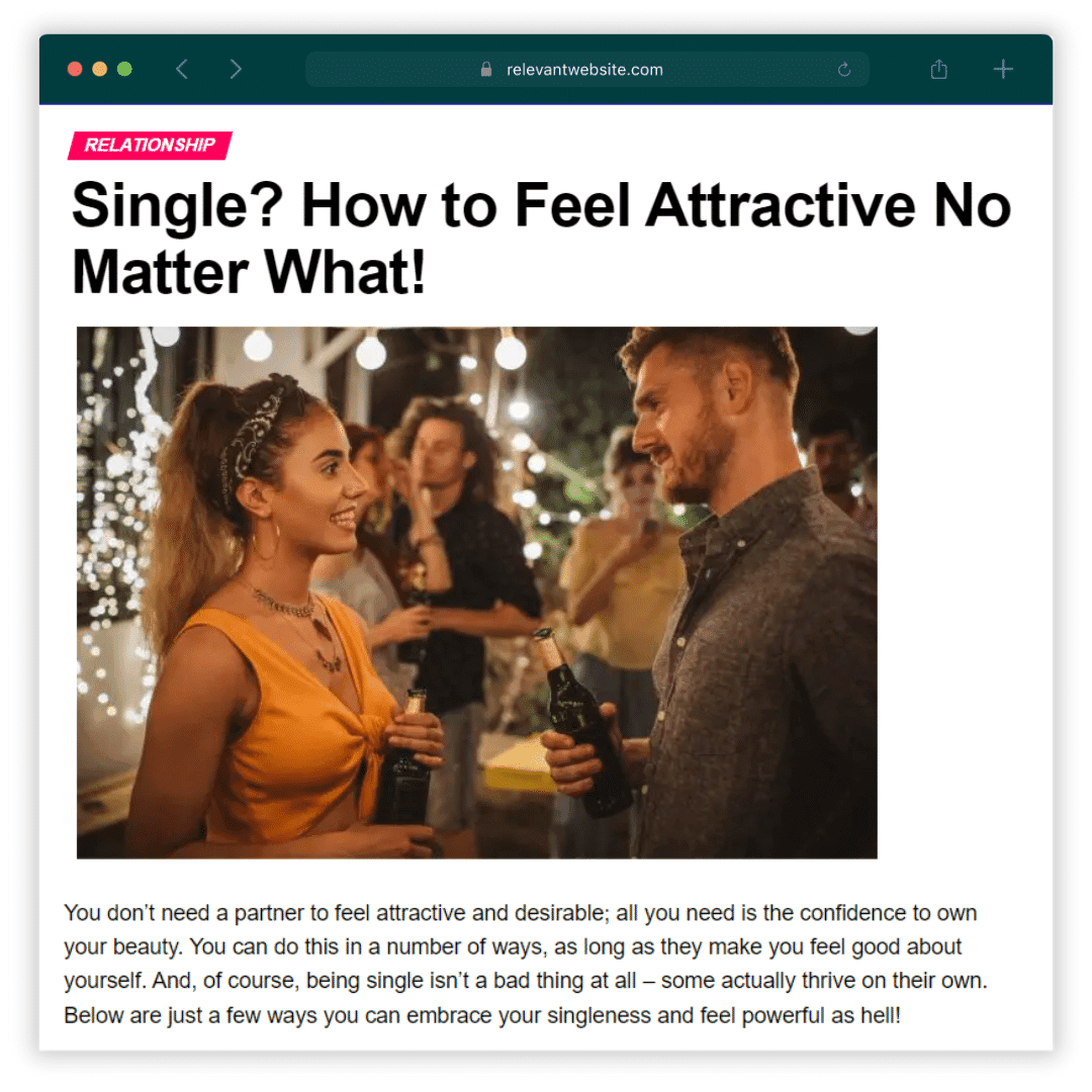 Backlink adult relevant contextual